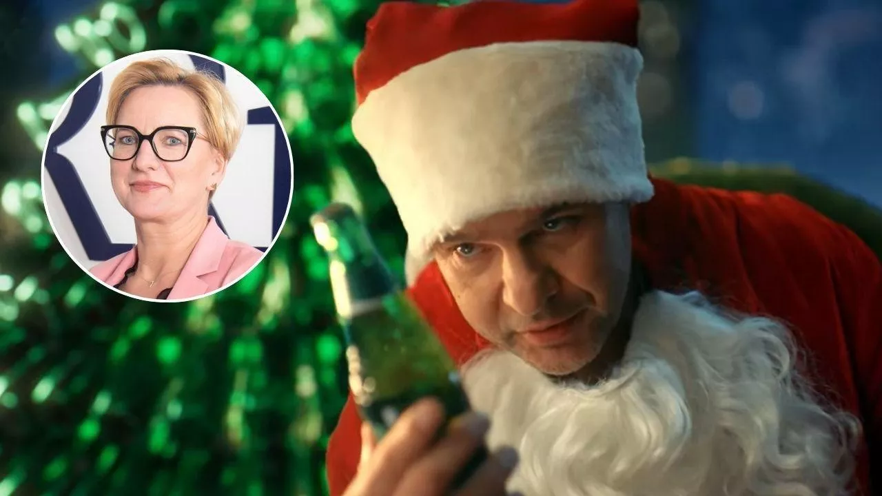 KRRiT żąda zaprzestania emisji reklam piwa z Karolakiem. ”Epatowanie brakiem szacunku” (Fot. Piwo Łomża/YouTube + KRRiT)