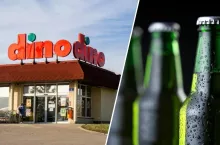 Dino wprowadza promocją piwa 10 + 10 gratis na majówkę 2025 (fot. Dino + Canva)