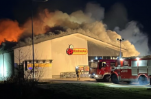 Pożar sklepu Biedronka