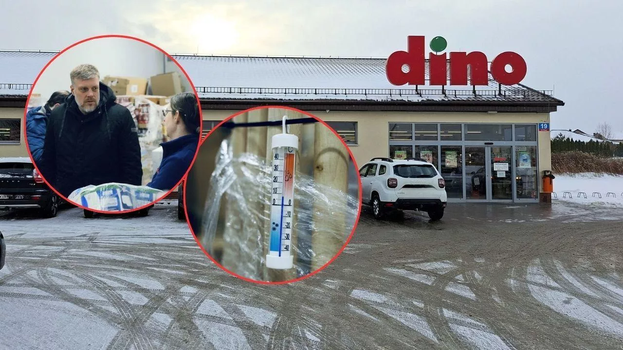 Poseł Adrian Zandberg uderza w zarząd sieci sklepów Dino. ”W takim zimnie pracują ludzie” (fot. Adrian Zandberg/X.com + wiadomoscihandlowe.pl)