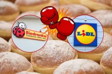 Pączki po 5 groszy! Gdzie taniej: Lidl czy Biedronka? (fot. Canva + Biedronka + Shutterstock)