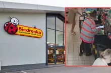 Kobieta miesiącami oszukiwała system kas w Biedronce. Ukradła towar za 5200 zł (fot. Biedronka + KPP Śrem)