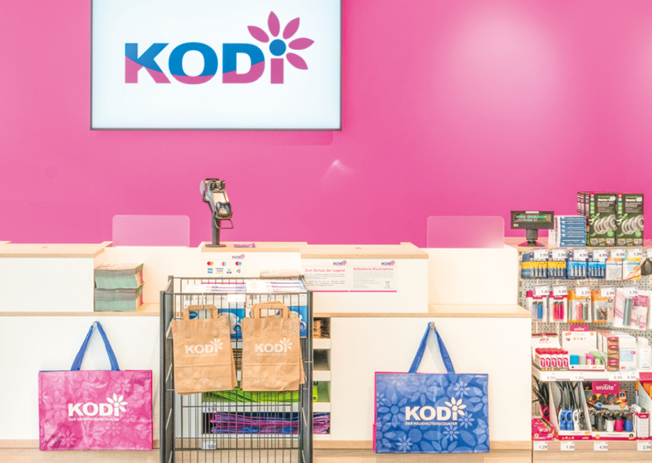 Sklep sieci dyskontów przemysłowych Kodi w Niemczech