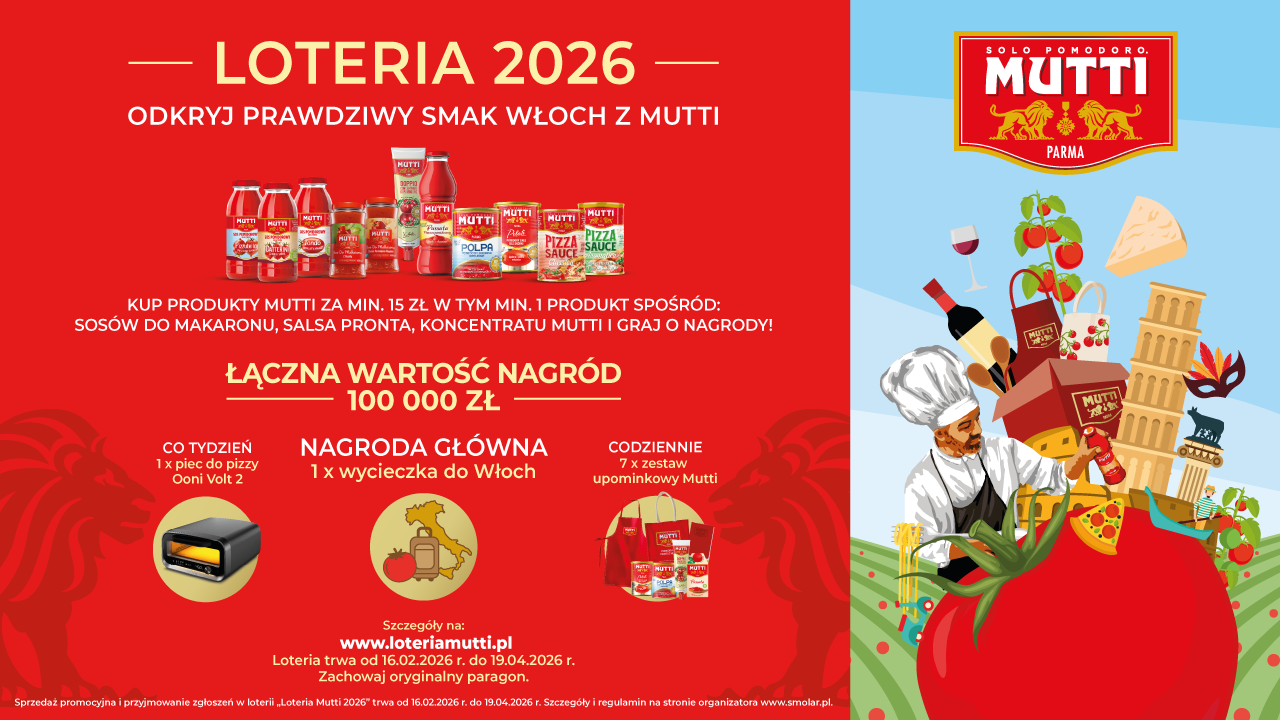 Mutti rusza z kampanią i loterią. Marka wzmacnia pozycję lidera segmentu premium