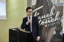 Paweł Gadawski, commercial food director w Carrefour Polska na konferencji prasowej informującej o French Touch w 2026 r. (Fot. Paweł Wrzecion/AKPA)