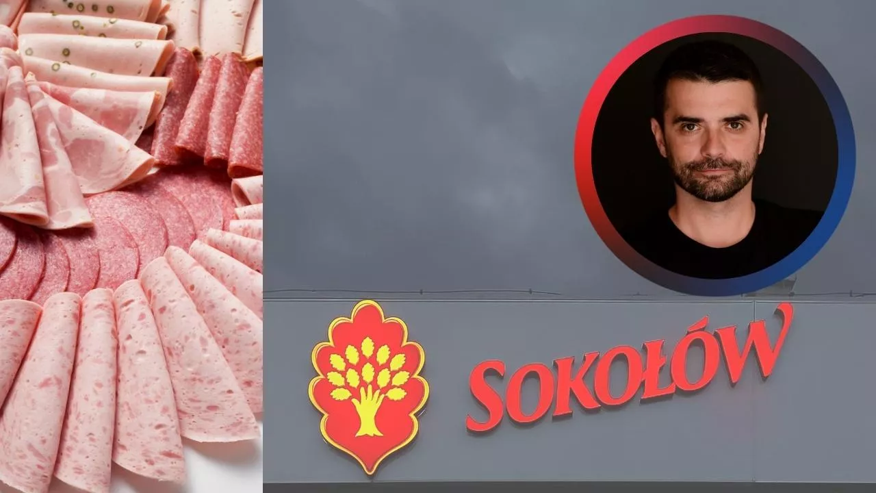 Na zdjęciu Łukasz Kwiatkowski, nowy dyrektor marketingu w firmie Sokołów (fot. Łukasz Kwiatkowski, Linkedin/wiadomoscihandlowe.pl/canva)