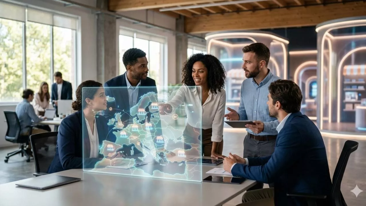 Technologia może pokrzyżować ambitne plany ekspansji retailerów (Ilustracja stworzona przy pomocy AI)