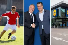 Lidl wesprze lokalne kluby i szkoły. Nowa, wielka umowa partnerska z UEFA (fot. Lidl + Canva + Shutterstock)