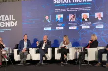 Uczestnicy debaty: Mieszko Rusinowski (IPP Polska), Andrzej Gantner (PFPŻ), Katarzyna Grabarska (Biedronka), Marta Szwedko-Organek (Spółdzielnia Mleczarska Mlekpol), Jarosław Siuta (Smurfit)