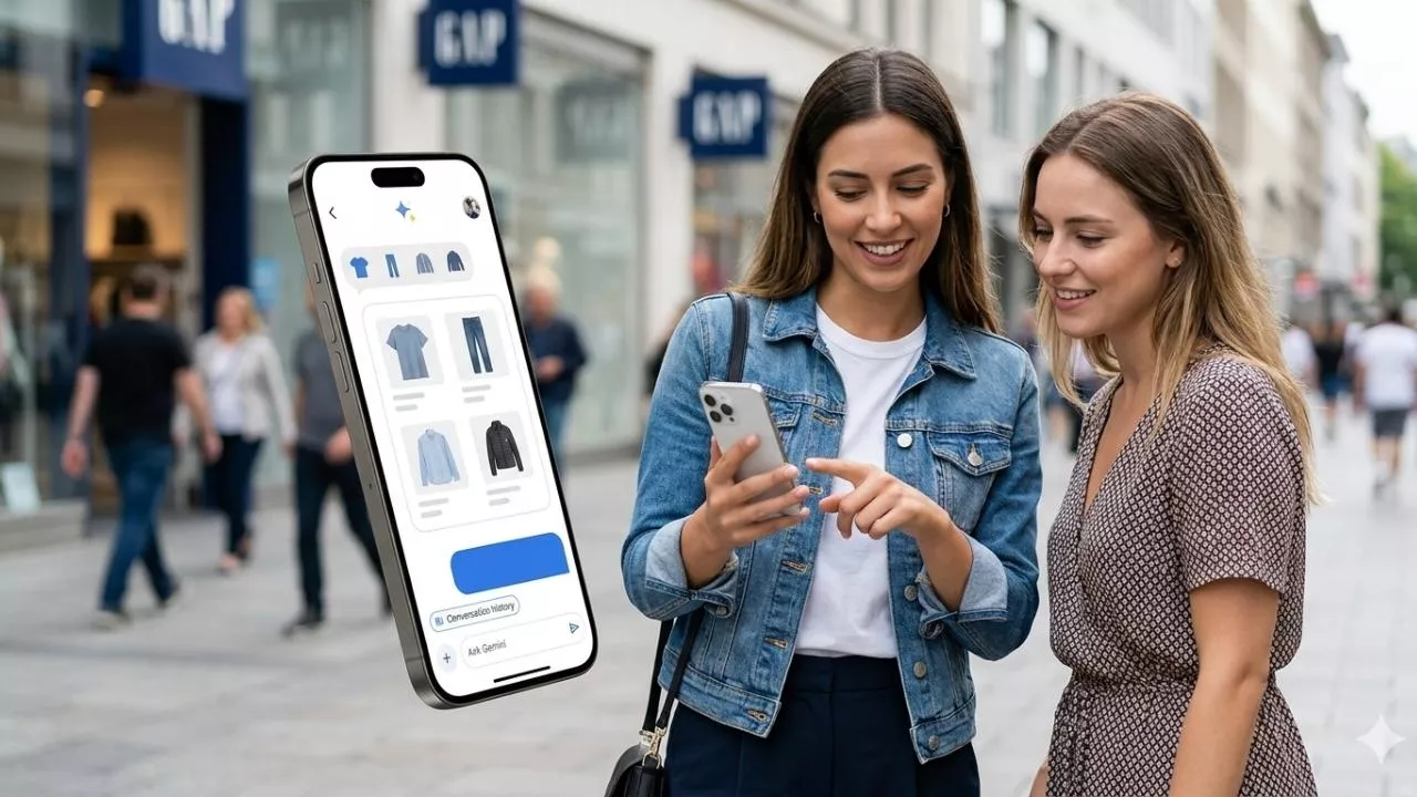 Gap integruje się z Google Gemini. Klienci zrobią zakupy bezpośrednio w czacie AI (Ilustracja stworzona przy pomocy AI)