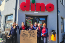 Strajk ostrzegawczy w Dino (fot. za: Facebook)