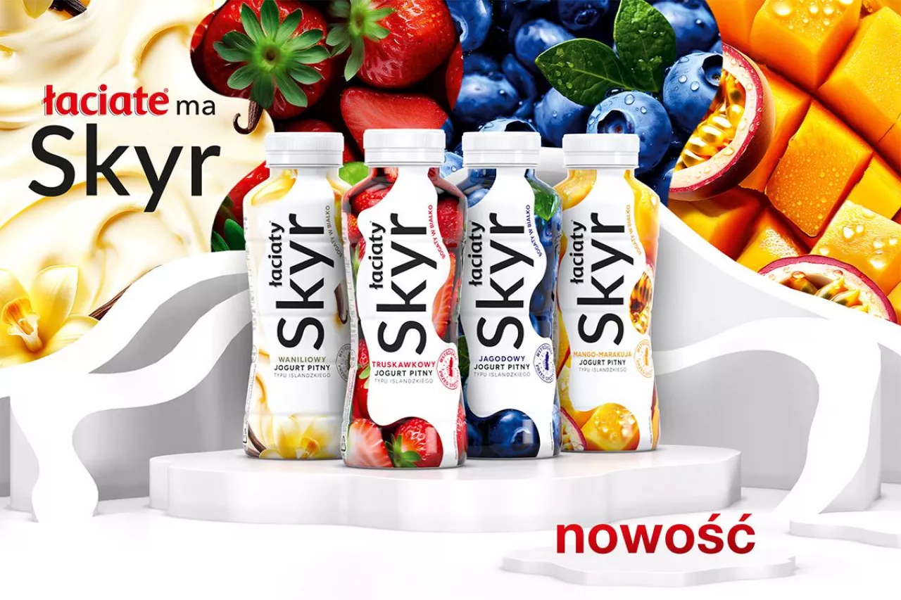 Łaciate zaskakuje! Nowa butelka, nowa energia, nowy produkt – skyr pitny Łaciaty