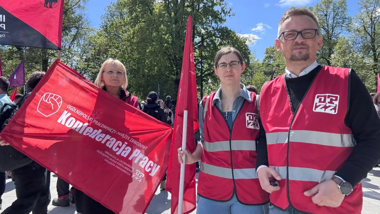 Na mediacje nikt z zarządu Dino się nie stawił. Związkowcy zapowiadają strajk generalny (fot. fot. OPZZ Konfederacja Pracy w Handlu)