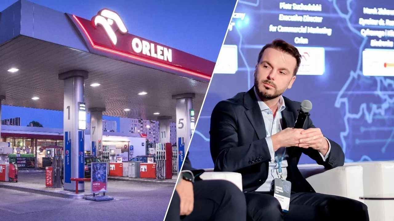 Orlen pracuje nad Agentic AI. Aplikacja wskaże wolną myjnię i zamówi posiłek w trasie (Fot. Orlen + wiadomoscihandlowe.pl)