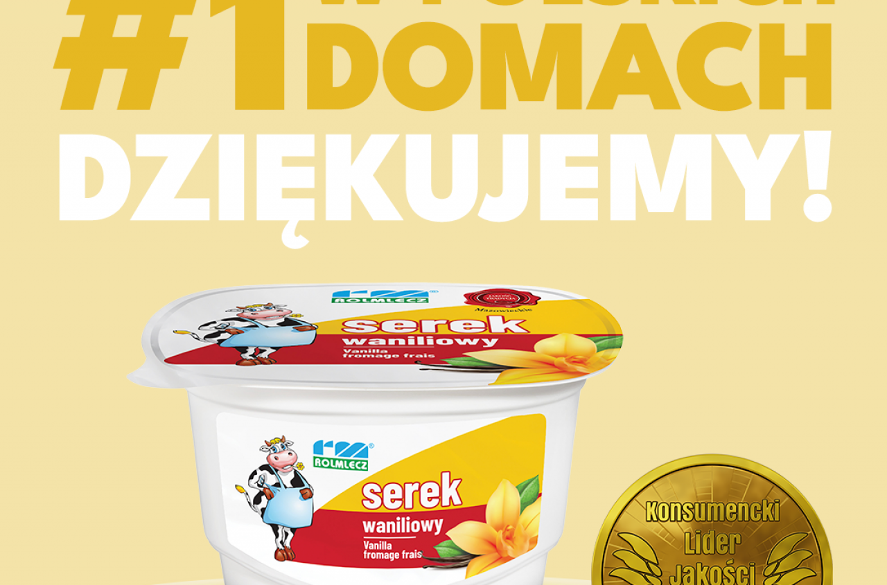 Serek z krówką Rolmlecz Konsumenckim Liderem Jakości 2026!