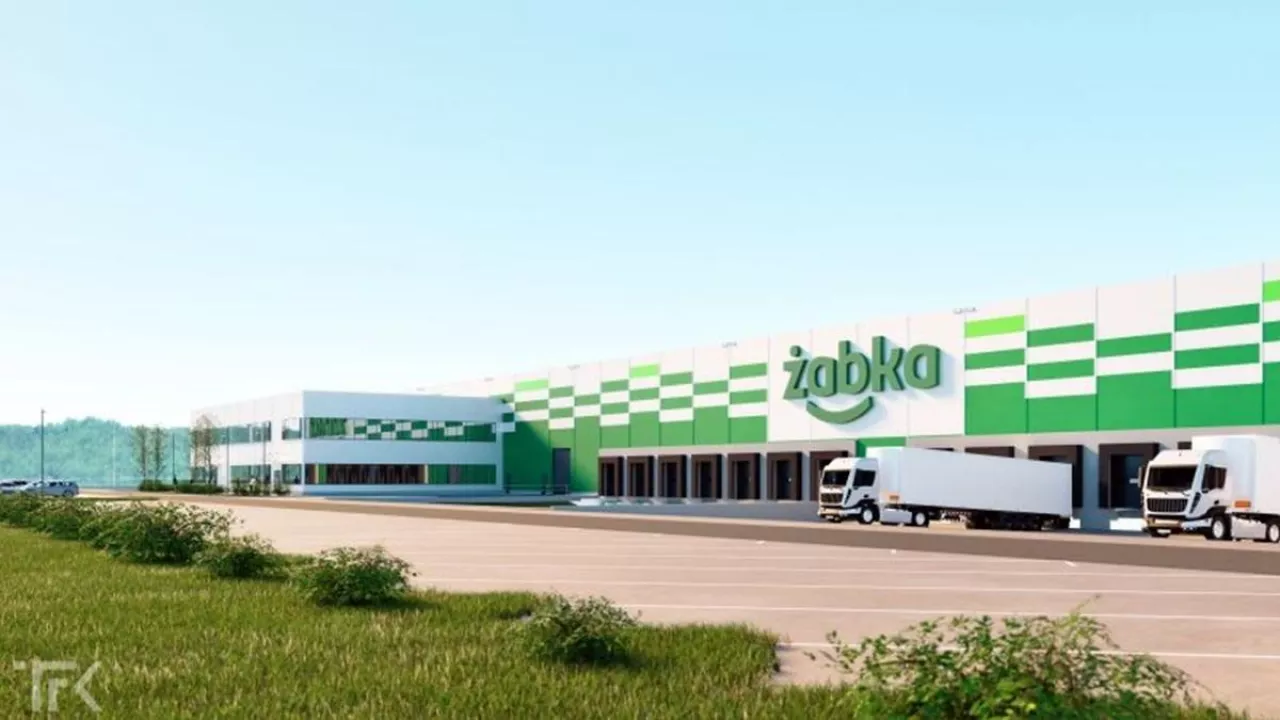 Centrum logistyczne Żabki w Rzgowie k. Łodzi - wizualizacja (źródło: Żabka)