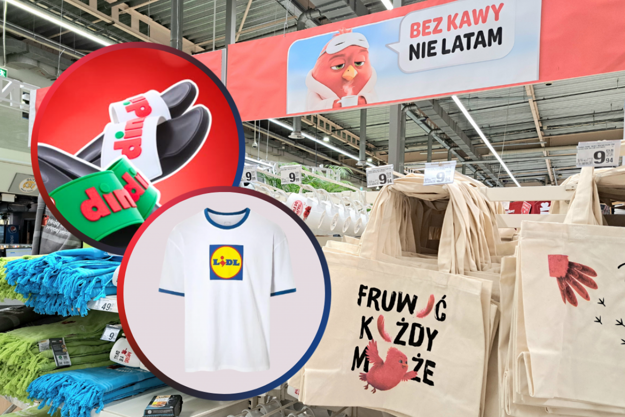 Rudzik z Auchan wylądował na licznych akcesoriach sieci (fot. Wiadomoscihandlowe.pl/Canva)