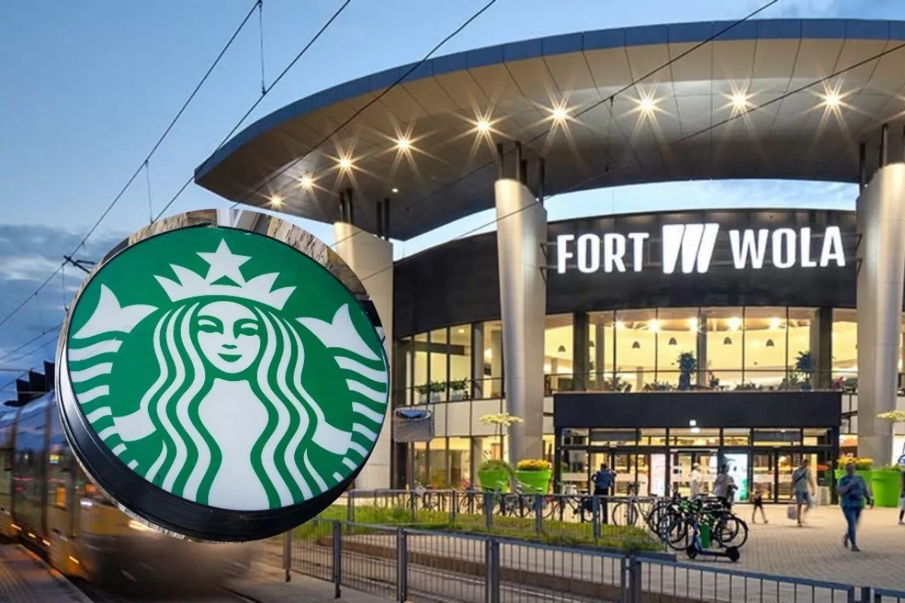 Starbucks otworzy kawiarnię w Forcie Wola w Warszawie (fot. Facebook, Shutterstock)