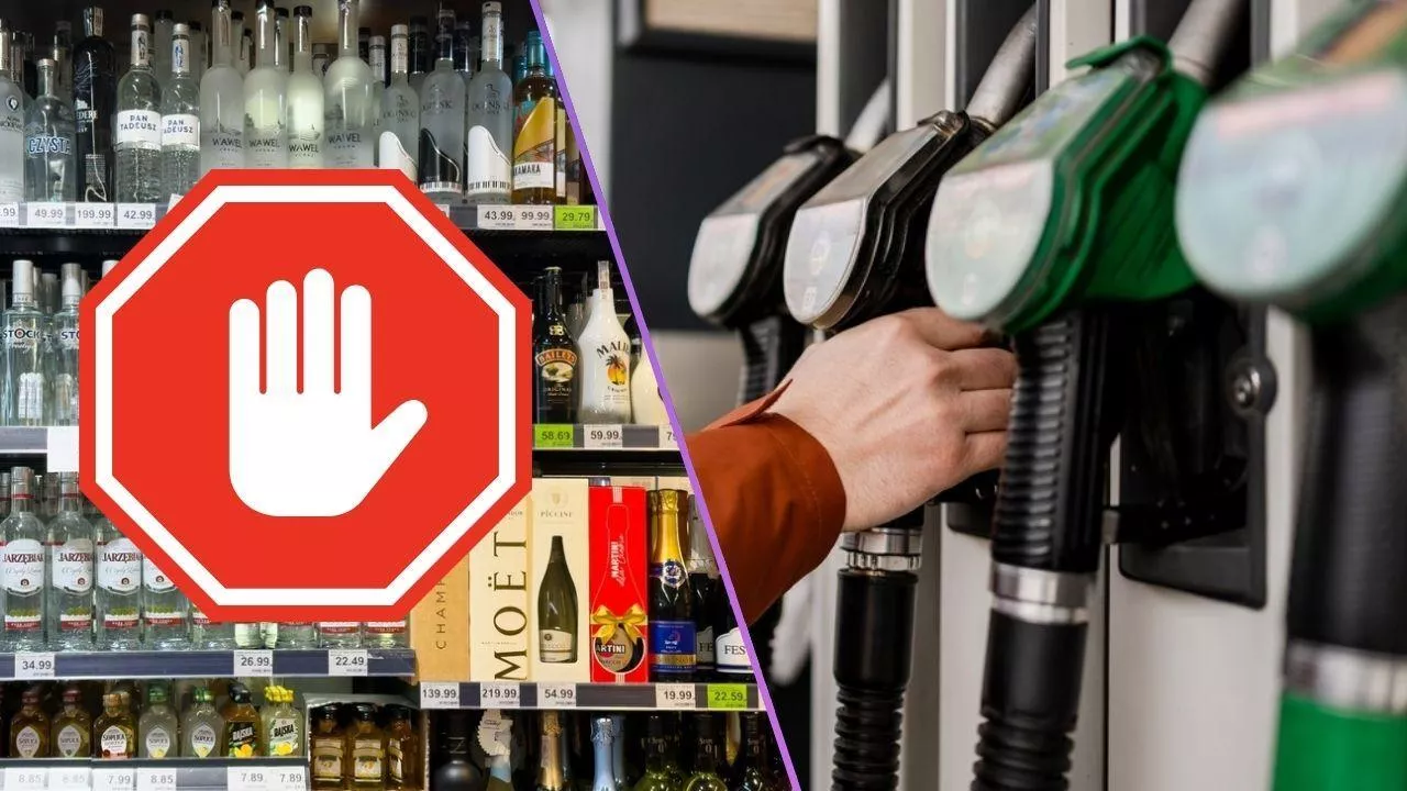 Zakaz sprzedaży alkoholi nocą ma objąć także stacje paliw (fot. Shutterstock + Canva)
