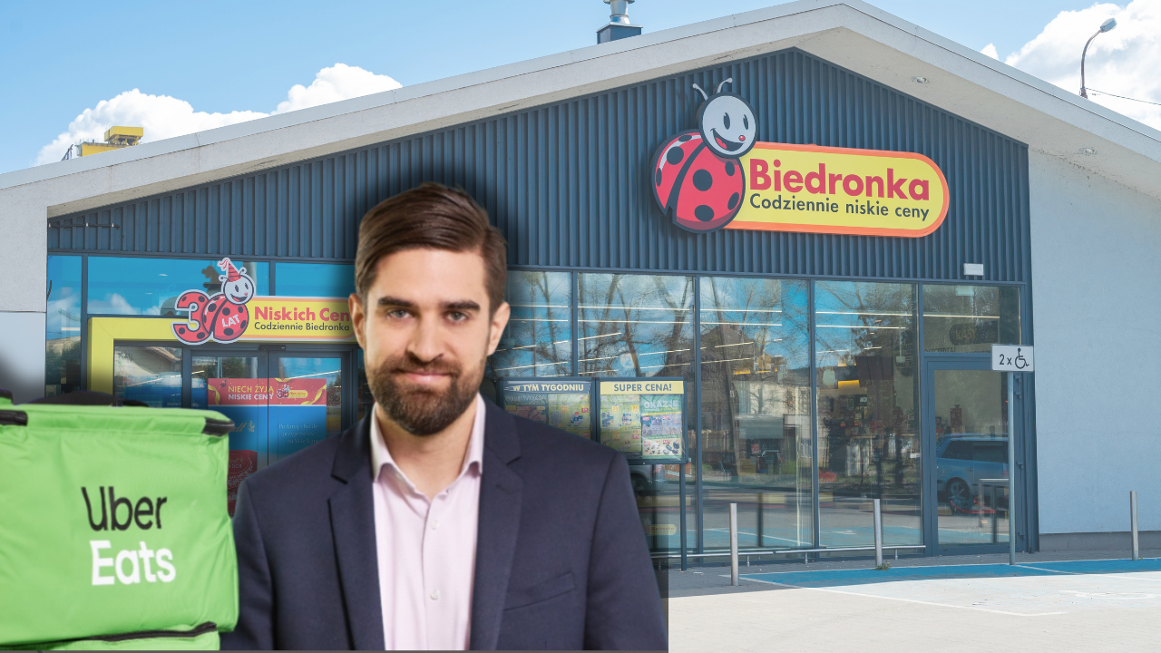 Michał Dubisz, dyrektor generalny Uber Eats Polska, analizuje rynek q-commerce oraz convenience (fot. Uber Eats Polska/ Biedronka)