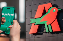 Klienci Auchan od 11 sierpnia mogą zamawiać produkty spożywcze i artykuły codziennego użytku za pośrednictwem aplikacji Bolt Food (Fot. Shutterstock)<br>
<br>
 