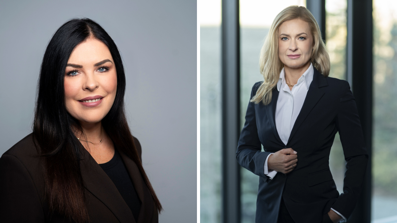 Od lewej: Katarzyna Matuszczyk, członkini zarządu ds. finansowych w Polskim Standardzie Płatności, operatorze Blika oraz Monika Król, wiceprezeska Polskiego Standardu Płatności (fot. Blik)