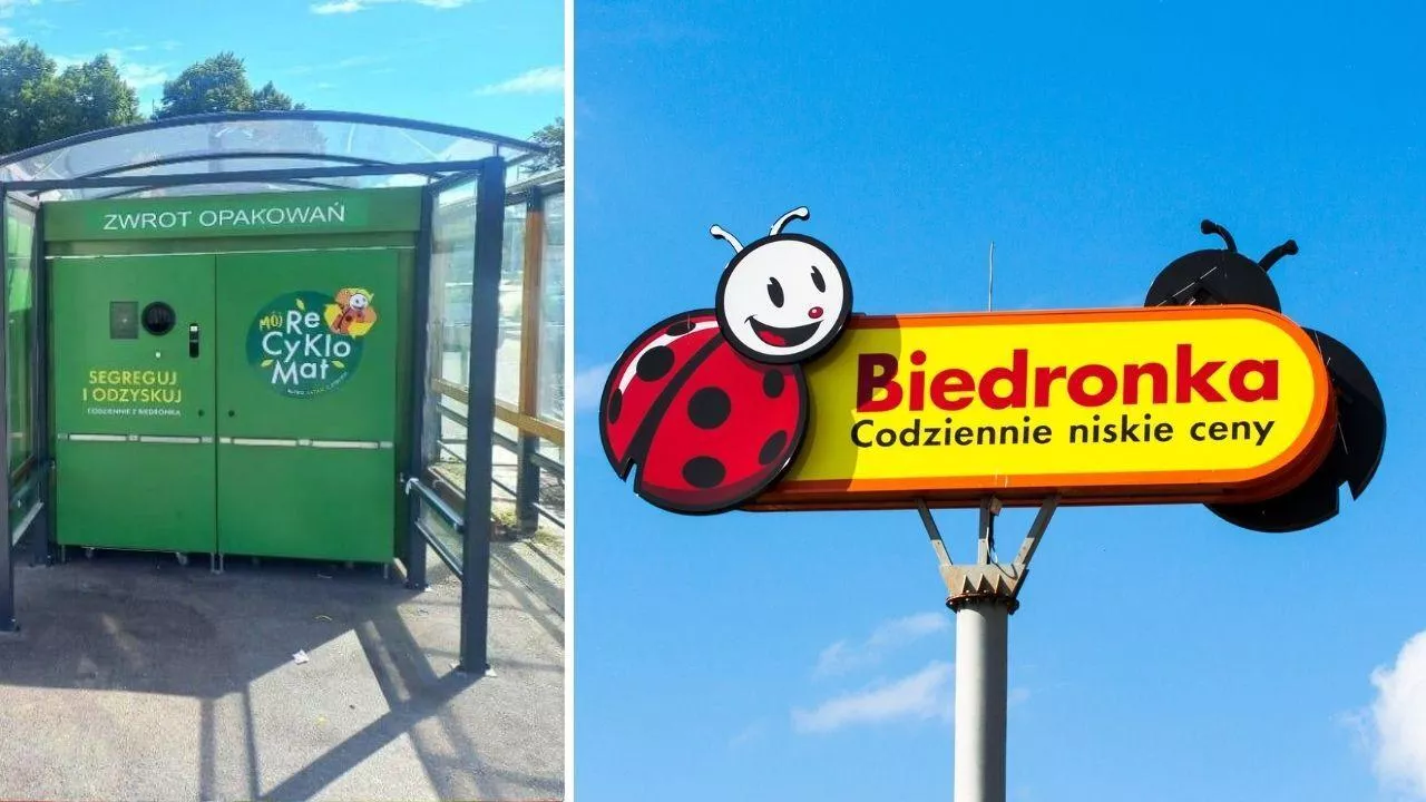 Vouchery wydawane za zwrot opakowań kaucyjnych między innymi w recyklomatach przy sklepach Biedronka będą ważne aż przez 4 miesiące od daty wydania (fot. Biedronka + Shutterstock)