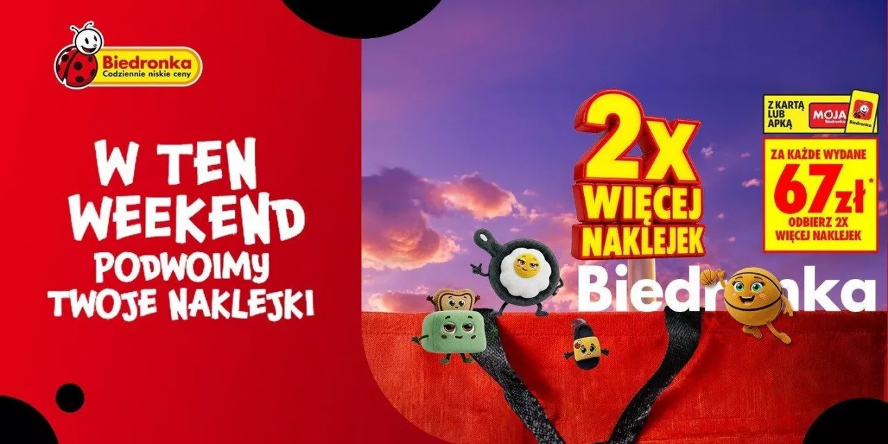 Trwa edycja Gangu Zaradniaków. W piątek i sobotę klienci będą mogli zdobyć podwójną liczbę naklejek (fot. Biedronka).
