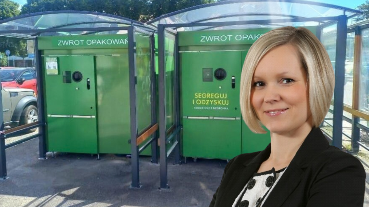 Dagmara Łakoma, starsza menedżerka ds. ochrony środowiska w sieci Biedronka, podsumowuje rok systemu kaucyjnego (fot. Biedronka/Dagmara Łakoma)