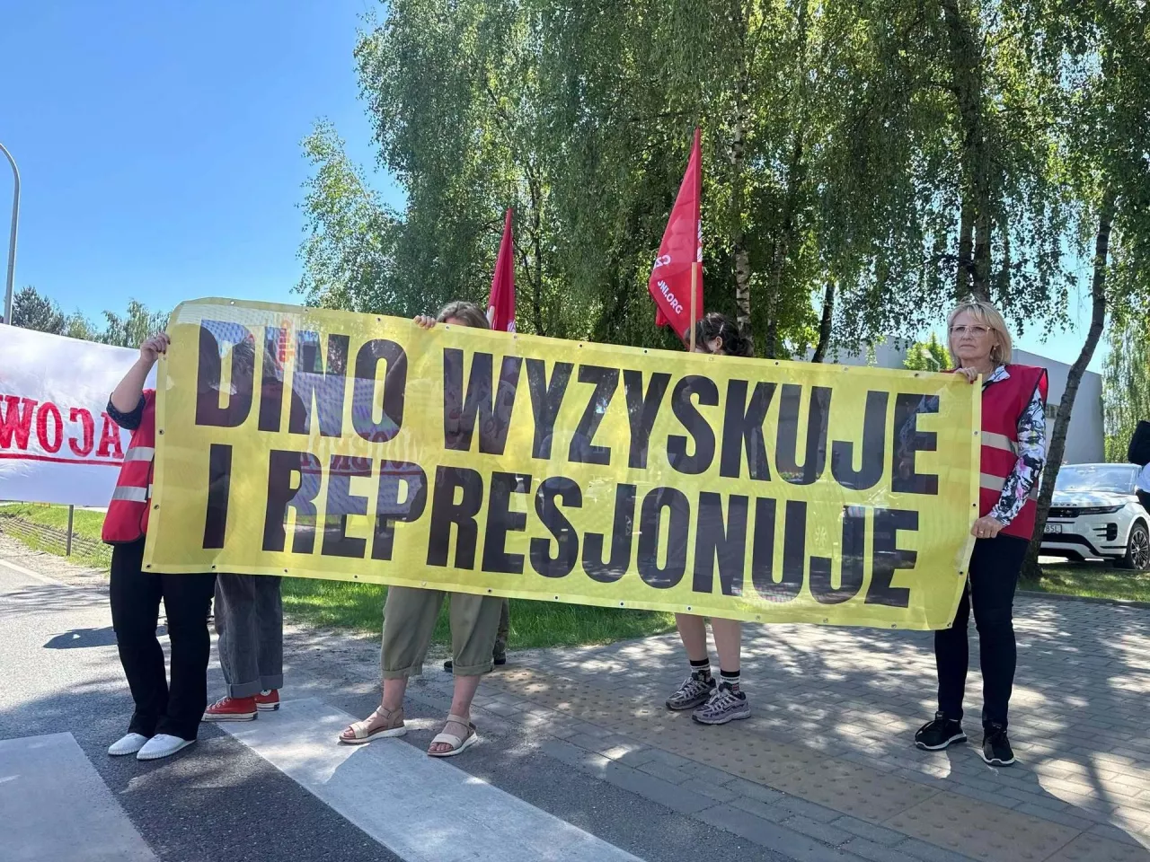 Pracownicy Dino mają dość. Będzie protest (fot. OPZZ Konfederacja Pracy w Handlu)