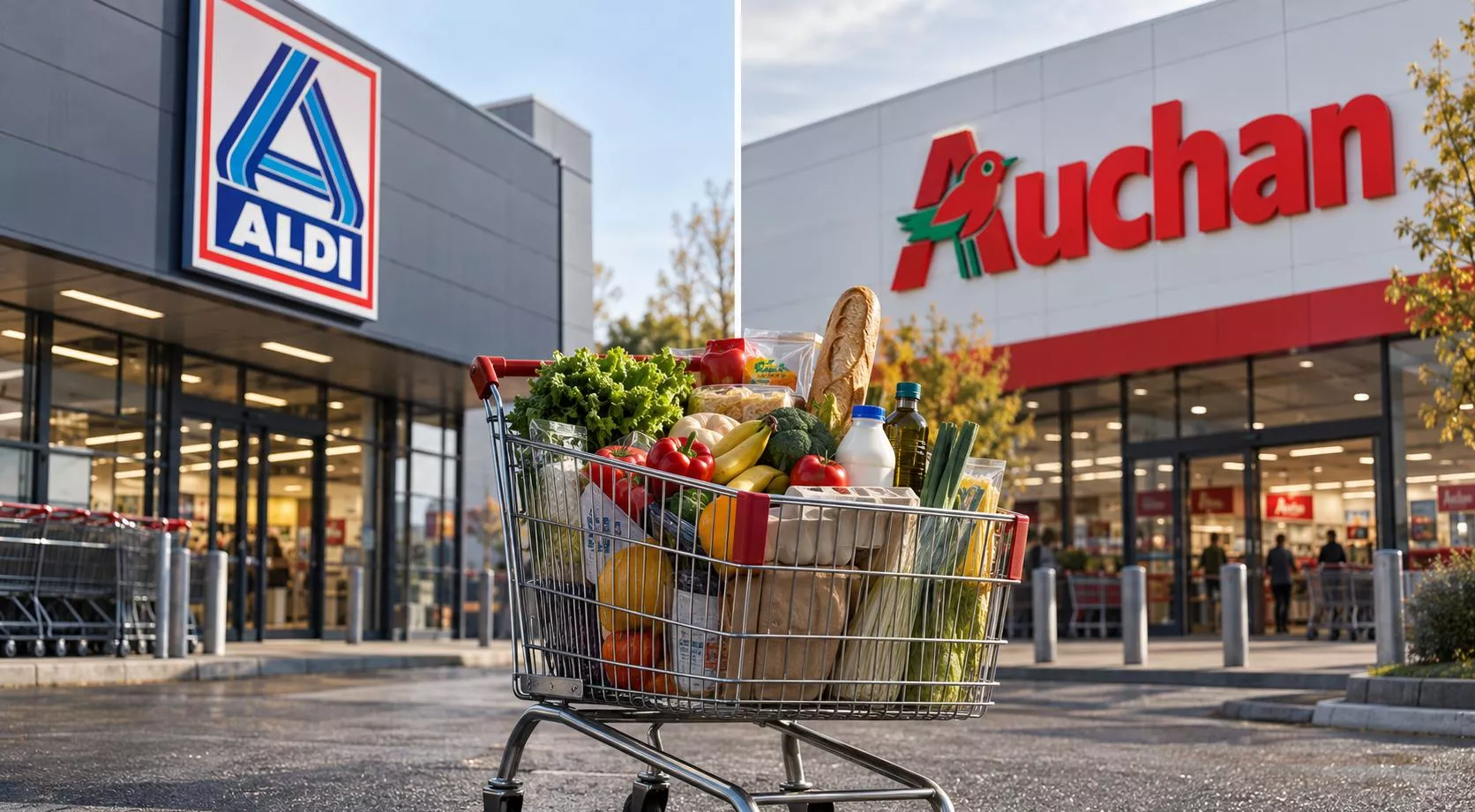 W Aldi ceny mocno spadły, ale do Auchan ciągle daleko. Wrześniowy koszyk zakupowy