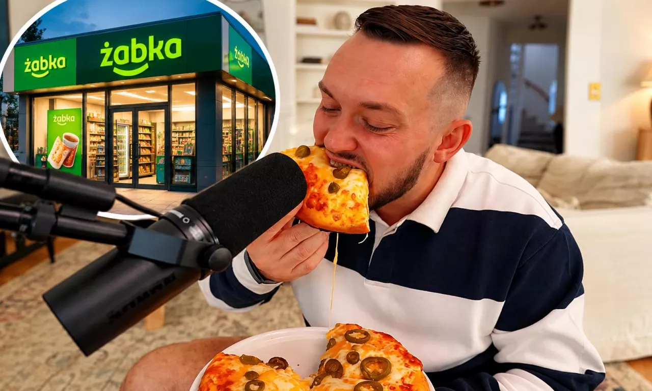 Pizza Książula w Żabce. Sieć zapowiada dostawy (fot. YouTube Książulo, edytowane przy pomocy AI)