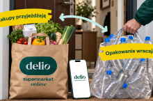 Od 1 października klienci delio supermarket online mogą oddawać opakowania przy okazji dostawy zakupów (fot. Delio)