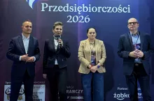 Od lewej: Jacek Sosnowski, dyrektor operacyjny Franczyza.pro; Marta Ziółkowska z SGH Warsaw School of Economics, Monika Dąbrowska, prezes Polskiej Organizacji Franczyzodawców oraz Paweł Tracz ze Stowarzyszenia Mikroprzedsiębiorców i Franczyzobiorców (fot. ORF)