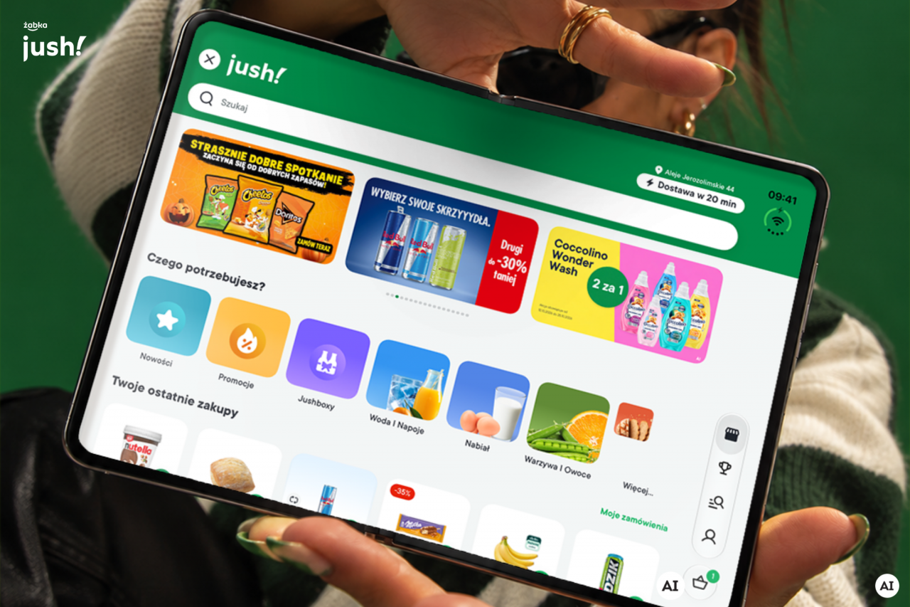 Składane smartfony Apple nadchodzą, a Żabka Jush już jest na nie gotowa (fot. Żabka Jush)
