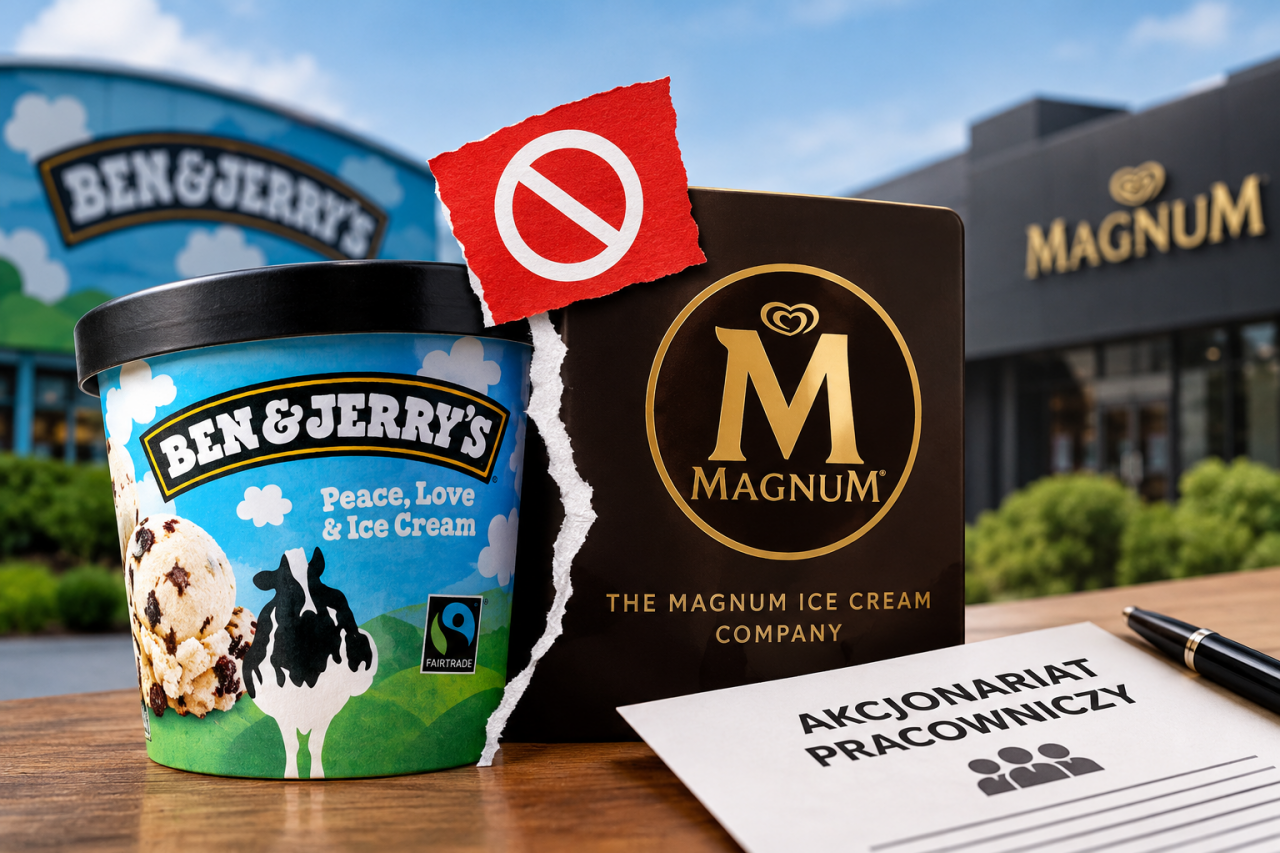 Założyciele Ben &amp; Jerry‘s rozważają wydzielenie marki z Magnum Ice Cream i akcjonariat pracowniczy (fot. wygenerowane za pomocą sztucznej inteligencji)